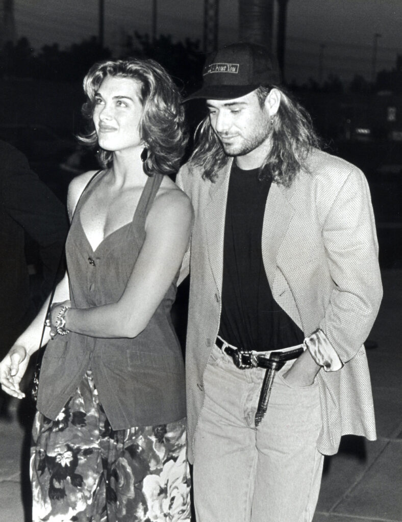 Brooke Shields and Andre Agassi